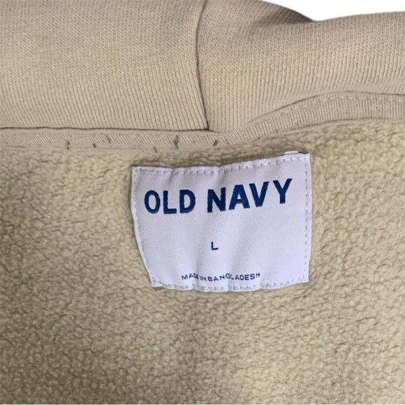 Old Navy Mens Essential Full Zip Hoodie Stones Throw Size Large Preowned - Picture 8 of 12